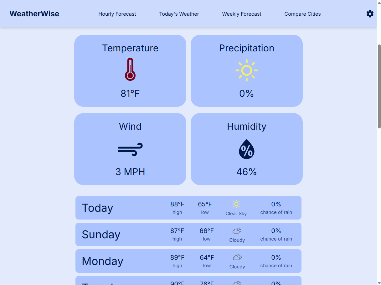 WeatherWise screenshot 2